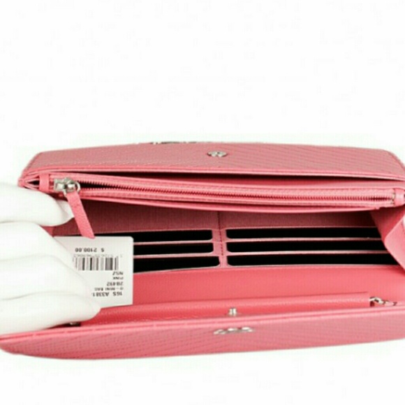 Chanel Pink Caviar Chevron chain Wallet - Picture 4 of 8